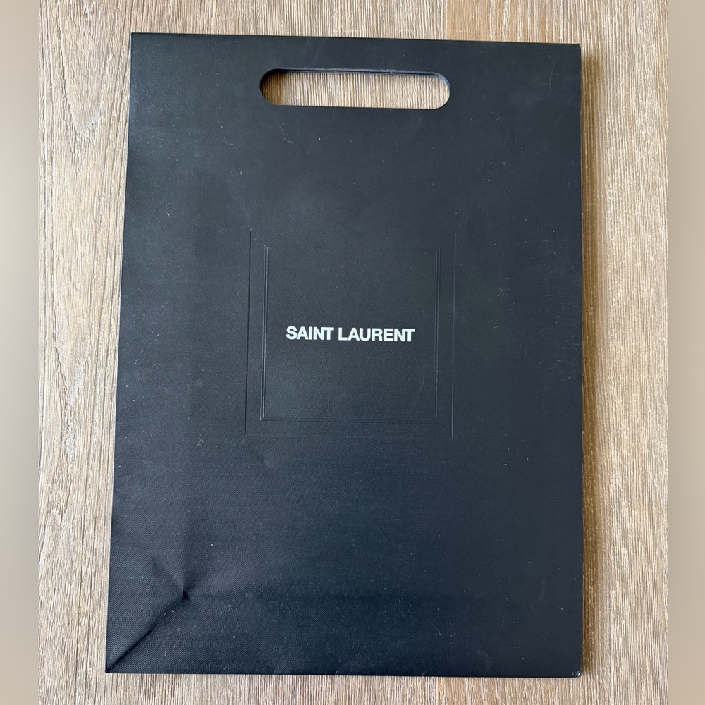 Saint Laurent Black Shopping Bag 12 x 17”